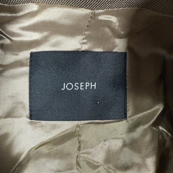 JOSEPH Jaden Twill Blazer Jacket FR42 US Large Lined Double-Breasted Beige - Picture 3 of 10